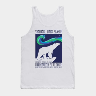 Svalbard Dark Season Norway Travel Poster Tank Top